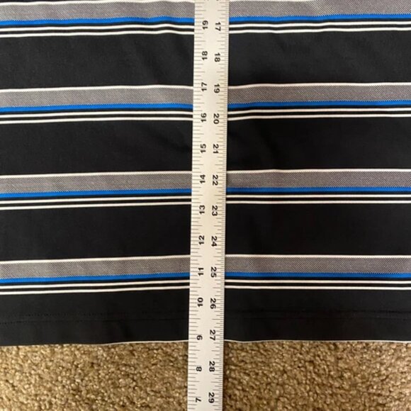 Columbia Omni-Wick Polo Shirt Men's Medium Black Striped Advanced Evaporation - Picture 3 of 11